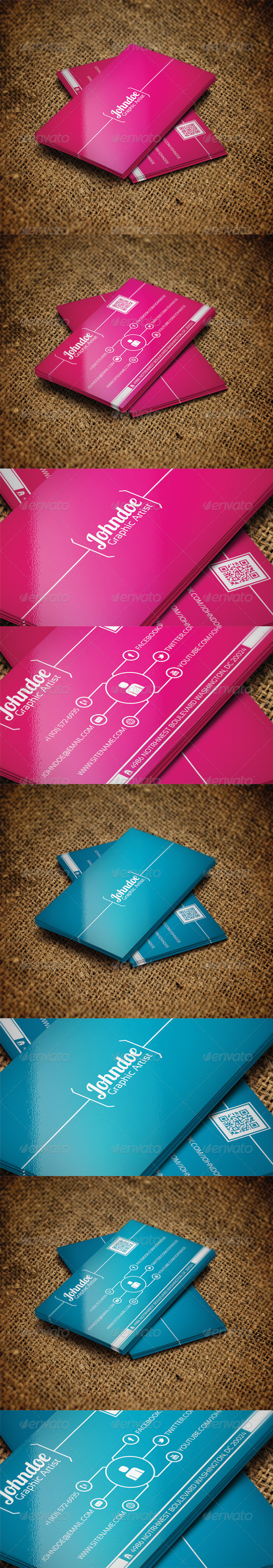 Colourful Business Card Set V2 - Creative Business Cards