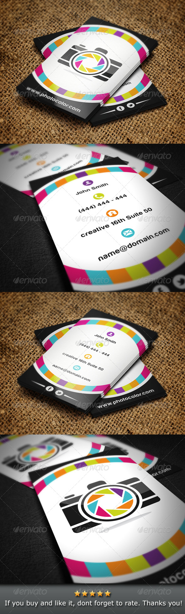 Photographer Business Card - Industry Specific Business Cards