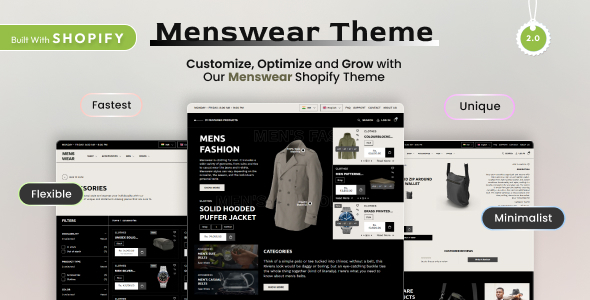 Menswear - Shopify 2.0 Modern Fashion Store Theme