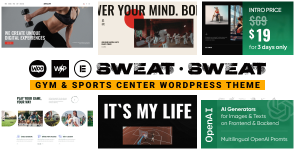 Sweat – Gym & Sports Center WordPress Theme