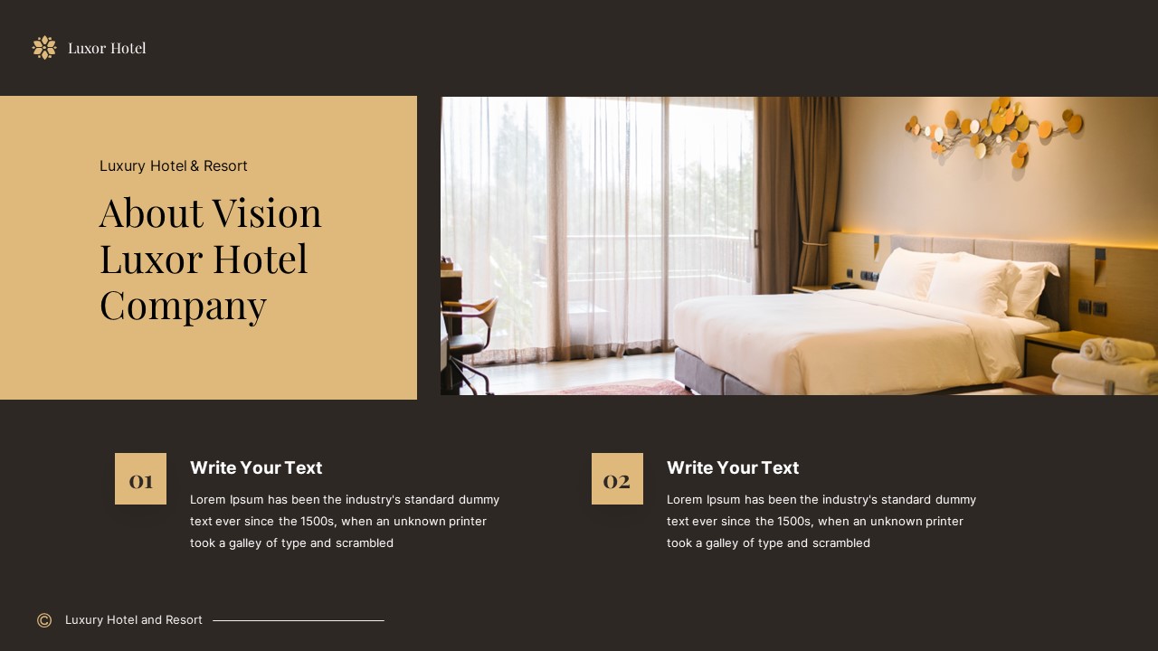 Luxor - Luxury Hotel PowerPoint Template, Presentation Templates ...