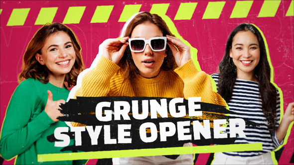 YouTube Blog Intro || Grunge Intro Openers template preview