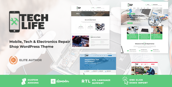 TechLife - Mobile, Tech & Electronics Repair Shop WordPress Theme