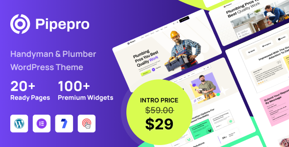 Pipepro – Handyman & Plumber WordPress Theme