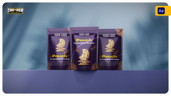 3D Pouch Packaging Mockup Product Promo template preview