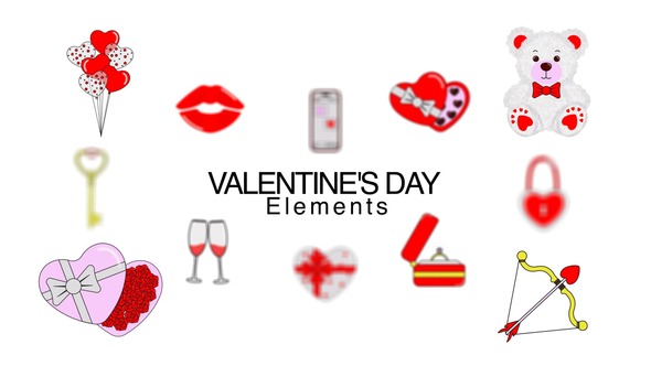 Valentine's Day Elements Elements template preview