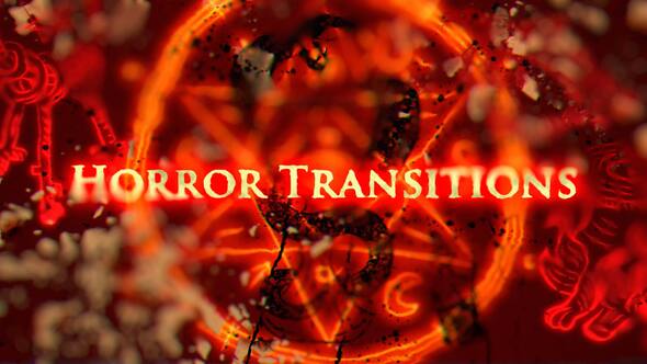 Horror Transitions Premiere Pro template preview