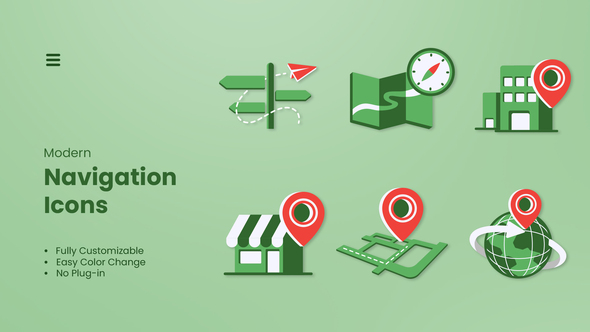 Location & Navigation Elements template preview