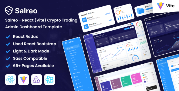 Salreo - React (Vite) Crypto Trading Admin Dashboard Template by DexignZone