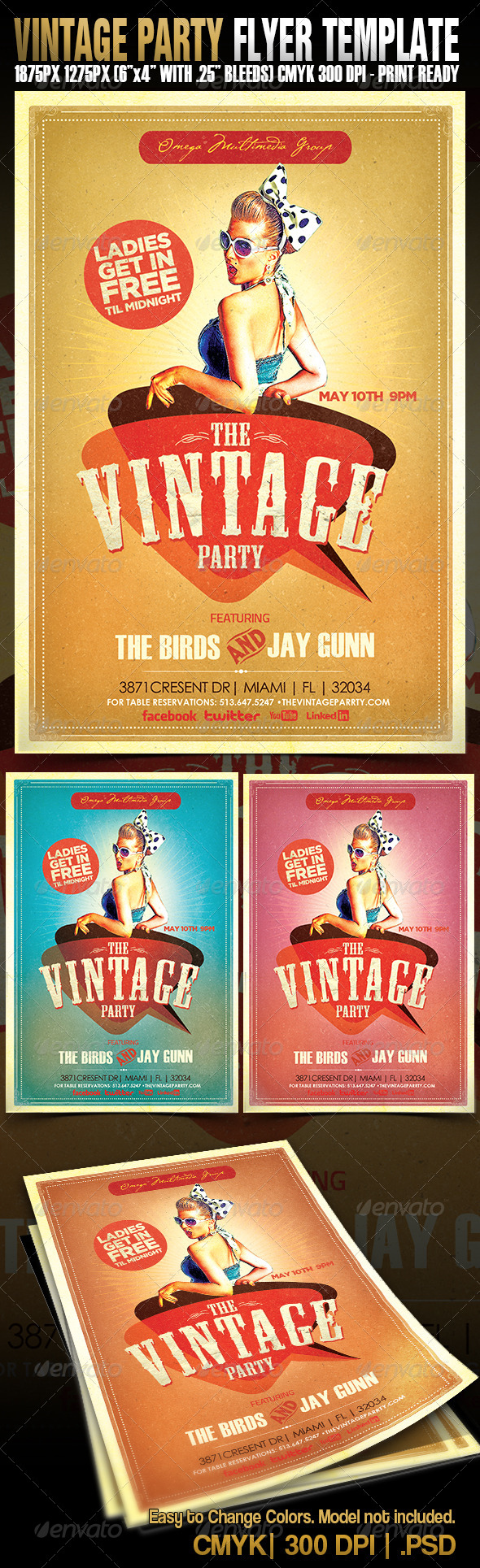 The Vintage Party - Events Flyers