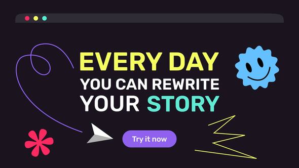 Flat Digital Titles Video Displays template preview