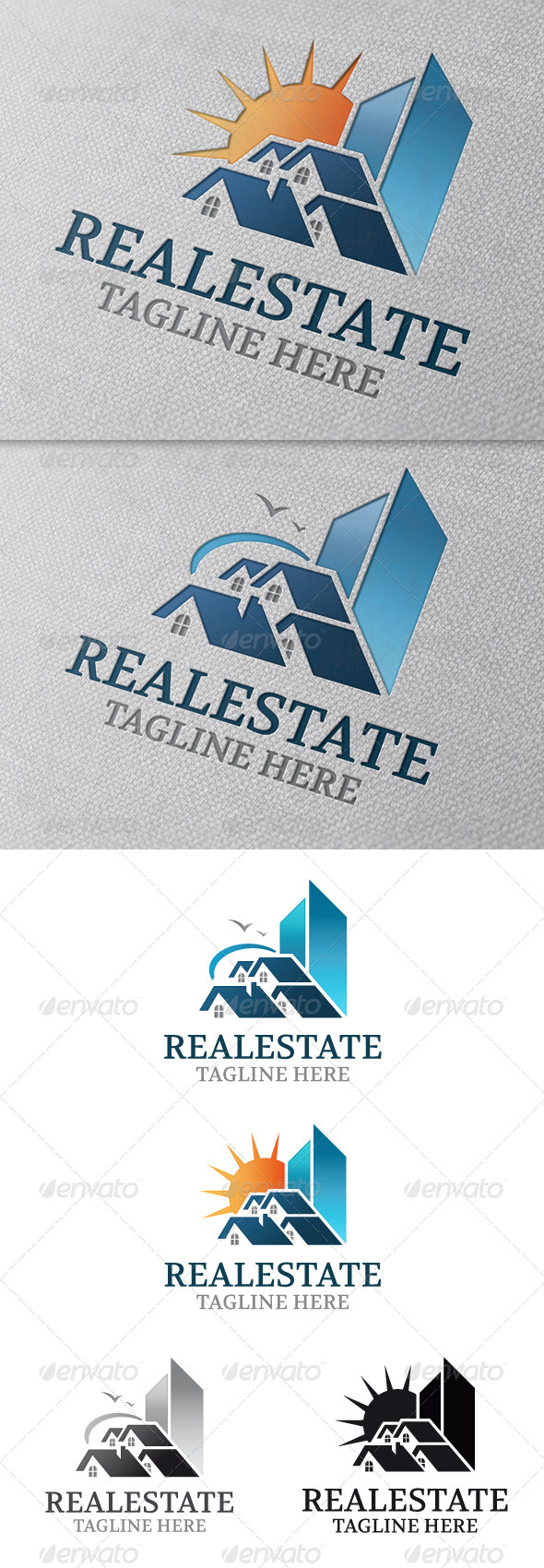 Real Estate Modern Logo Template - Buildings Logo Templates