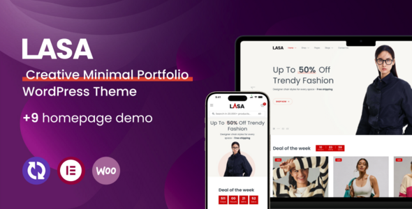 Lasa - Creative Minimal WooCommerce WordPress Theme