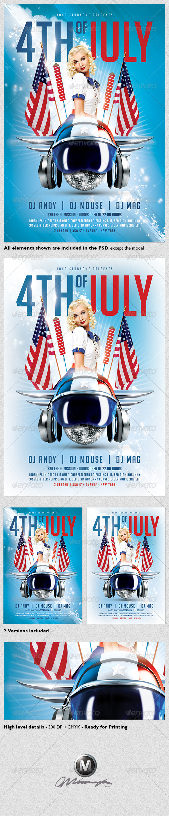 4th of July Flyer Template - Holidays Events