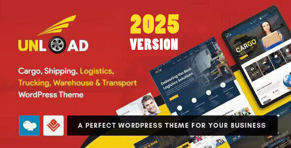 Unload - Shipping WordPress Theme for Cargo, Logistics, Trucking & Transport Services