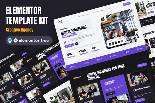 Finovia - Digital Marketing Agency Elementor Kit