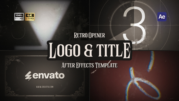 Retro Countdown Opener Logo Stings template preview