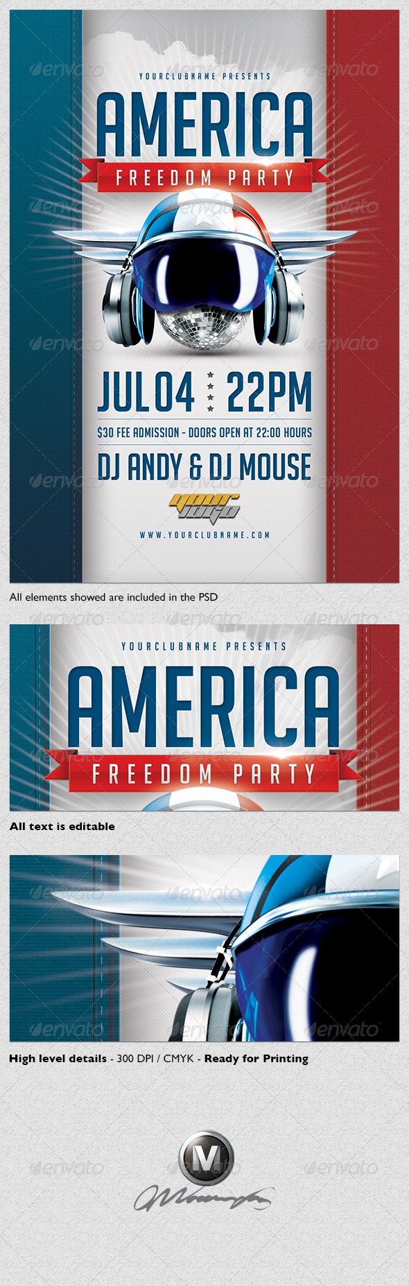 America Freedom Flyer Template - Events Flyers