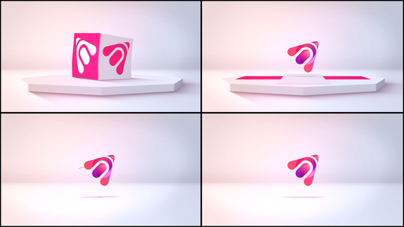 3D Box Logo Reveal Logo Stings template preview