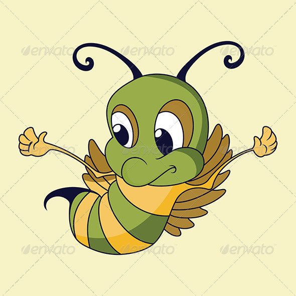 Flying Honey Bee - Animals Characters