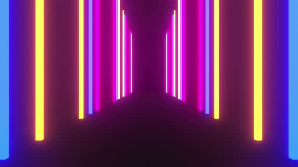 Neon Tunnel 03 4k