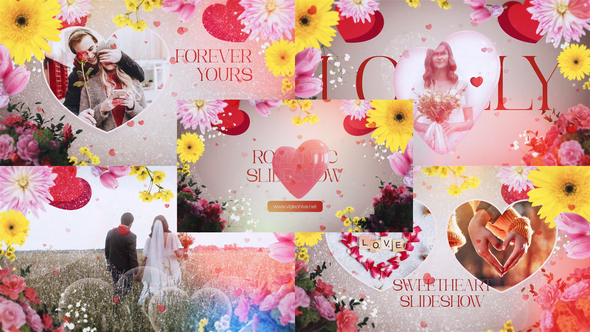 Romantic Slideshow Video Displays template preview