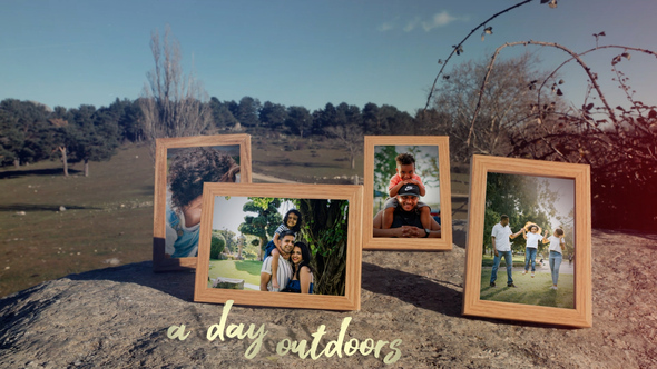 A day outdoors slideshow Openers template preview