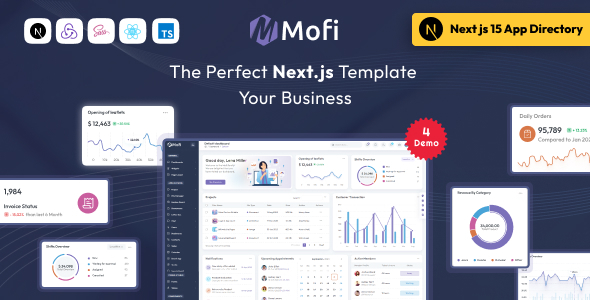 Mofi – React Nextjs Admin & Dashboard Template