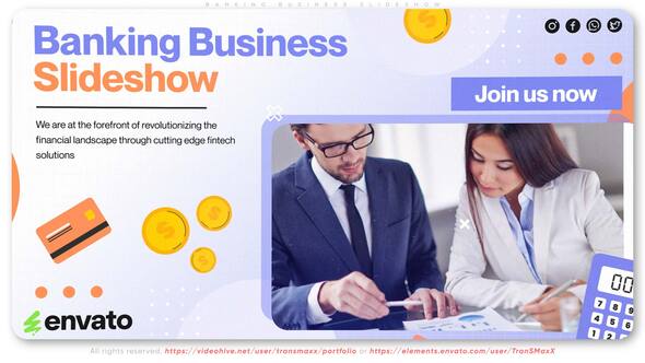 Banking Business Slideshow Openers template preview