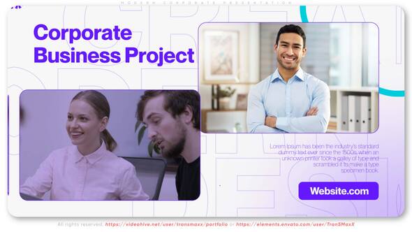 Modern Corporation Presentation Openers template preview