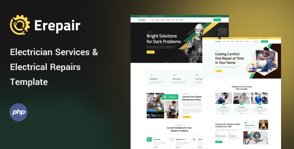 Erepair - Electrician Services & Electrical Repairs PHP Template