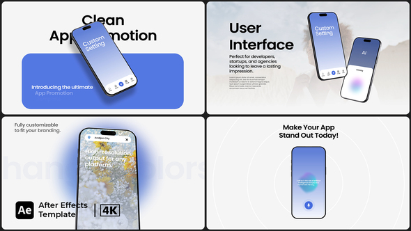 Clean AI App Promo Product Promo template preview