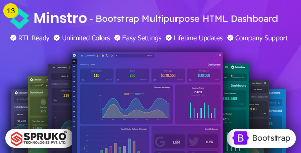 Minstro - Bootstrap Admin & Dashboard  HTML Template