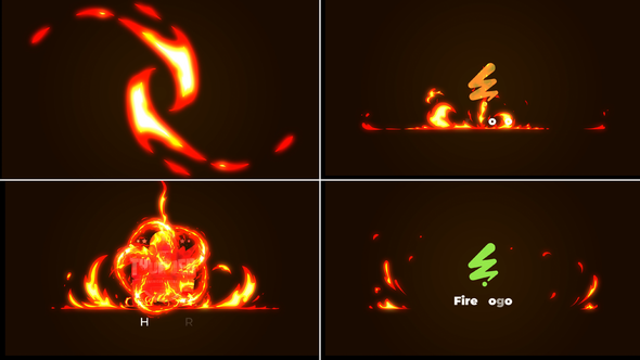Comic Fire Logo Reveal Logo Stings template preview