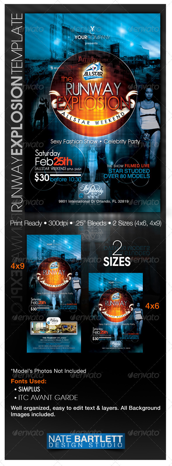 Runway Explosion Template - Clubs & Parties Events