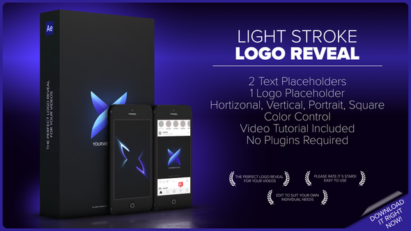 Light Stroke Logo Reveal Logo Stings template preview