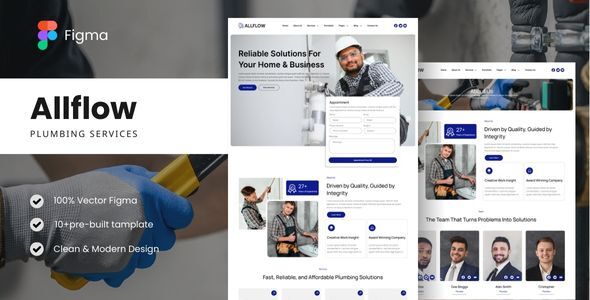 Allflow - Plumbing Services Figma Template