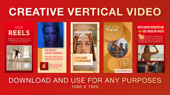 Vertical Slideshow Reels Red Gold Product Promo template preview