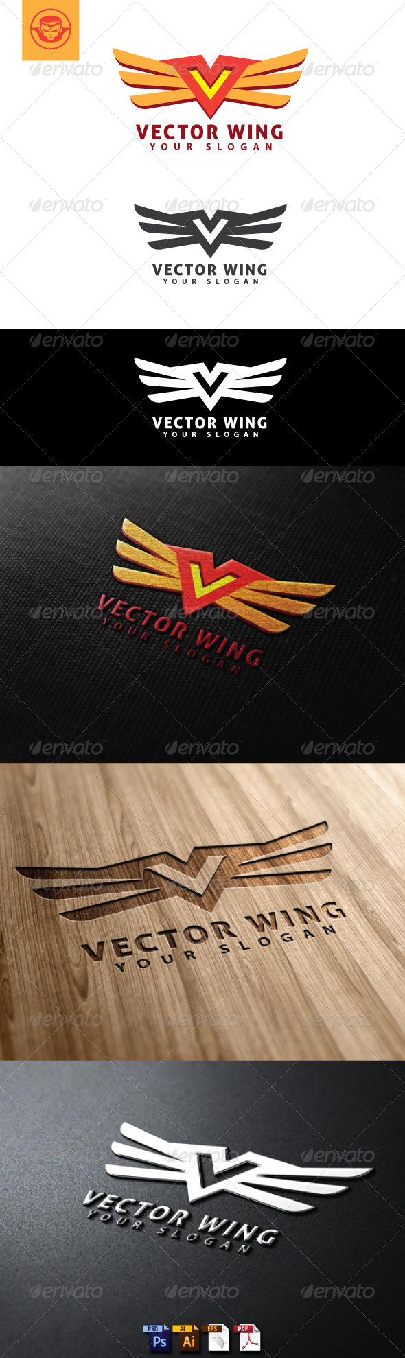 Vector Wing Logo Template - Letters Logo Templates