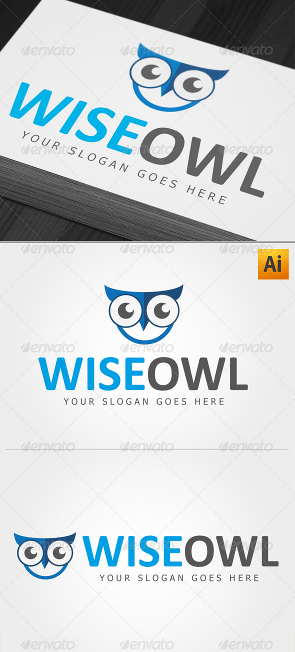 Wise Owl Logo - Animals Logo Templates