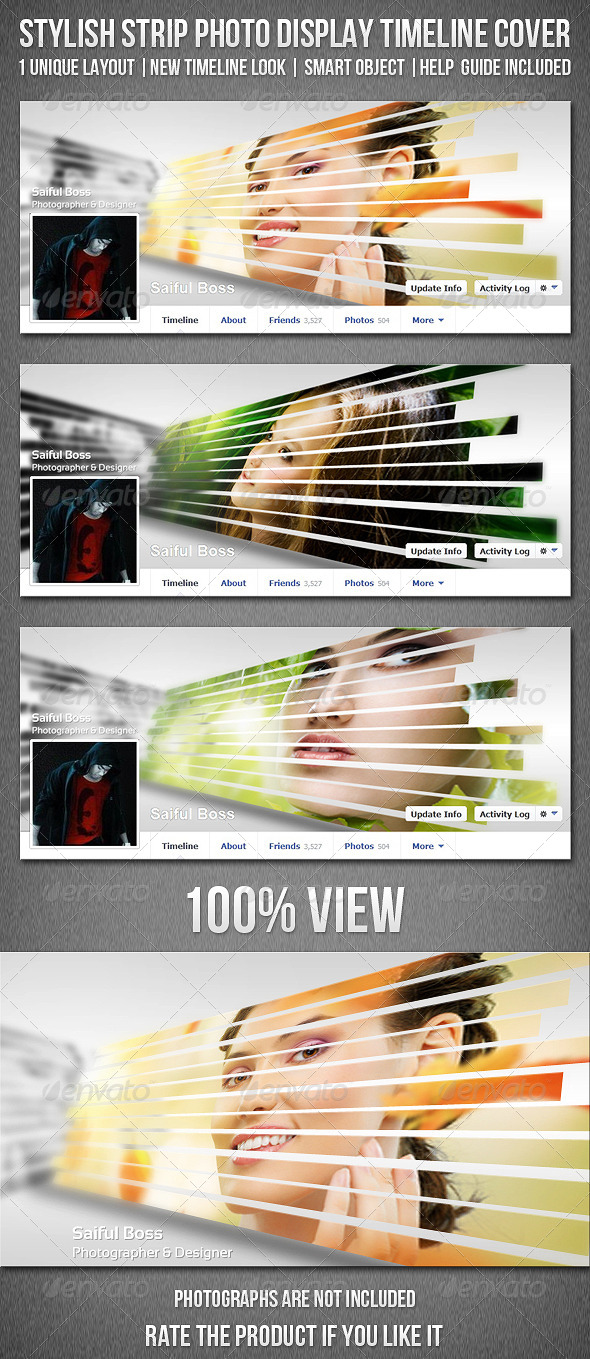Stylish Strip Photo Display FB Timeline Cover - Facebook Timeline Covers Social Media