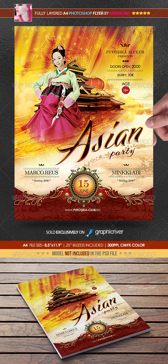 Asian Party Poster/Flyer - Events Flyers