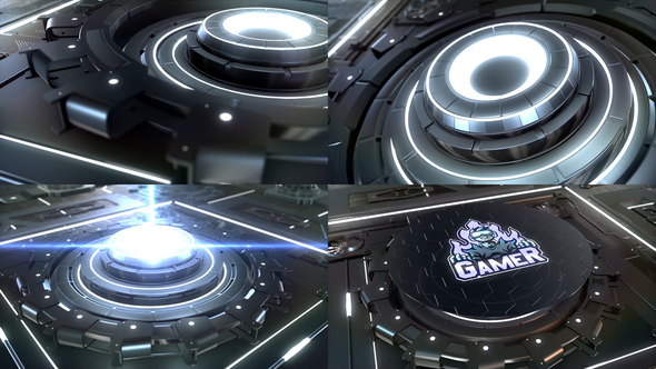 Techno Gaming Intro Logo Reveal Logo Stings template preview