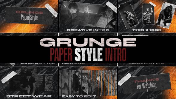Paper Style Grunge Intro Openers template preview