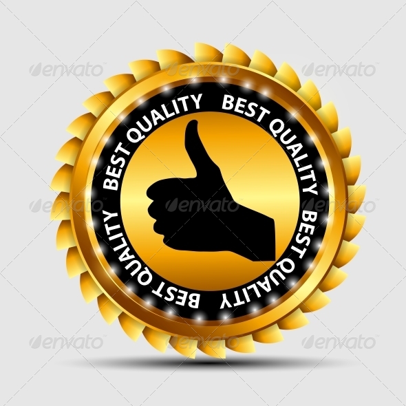 Vector Gold Sign Label Template - Concepts Business