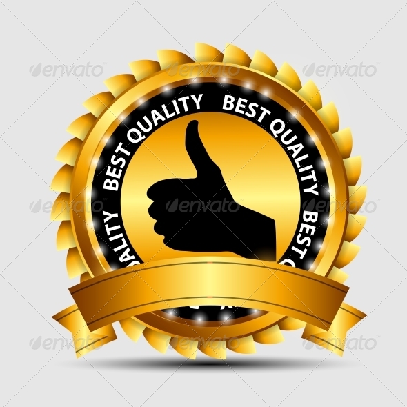Vector Gold Sign Label Template - Concepts Business