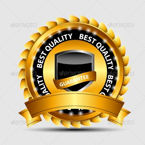 Vector Gold Sign Label Template - Concepts Business
