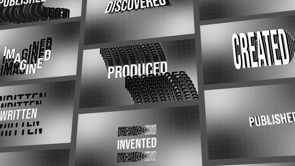 Rhythmic Kinetic Typography Titles Titles template preview