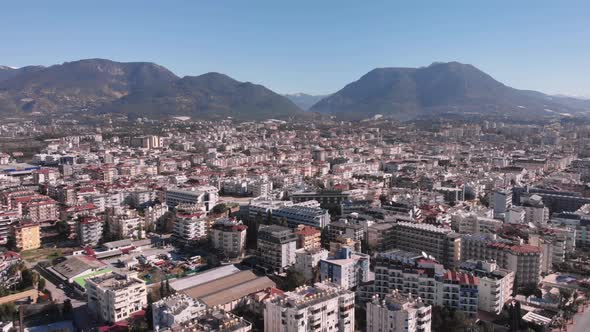 Panorama view of Alanya City, Turkey. alt