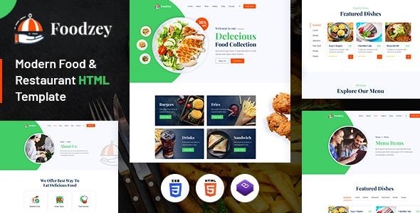 Foodzey - Food & Restaurant HTML Template